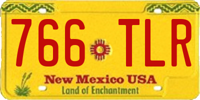 NM license plate 766TLR