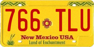 NM license plate 766TLU