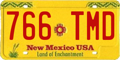 NM license plate 766TMD