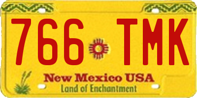 NM license plate 766TMK