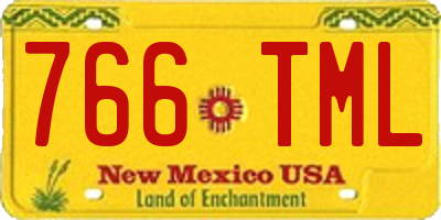 NM license plate 766TML