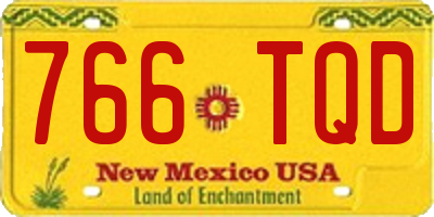 NM license plate 766TQD