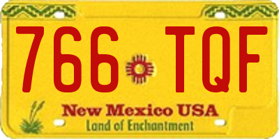 NM license plate 766TQF