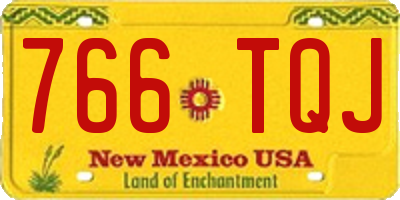 NM license plate 766TQJ