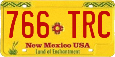 NM license plate 766TRC