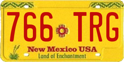 NM license plate 766TRG