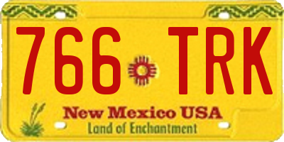 NM license plate 766TRK