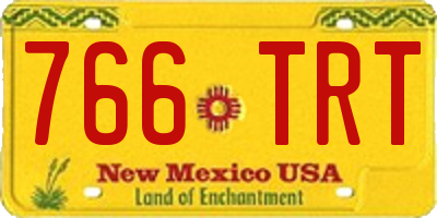 NM license plate 766TRT