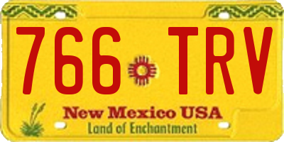 NM license plate 766TRV