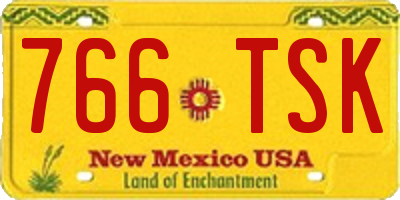 NM license plate 766TSK
