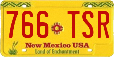 NM license plate 766TSR