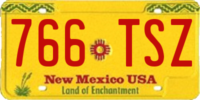 NM license plate 766TSZ
