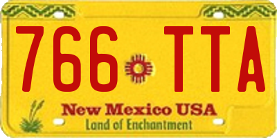 NM license plate 766TTA