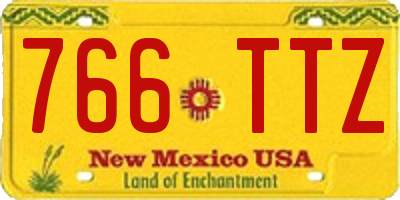 NM license plate 766TTZ