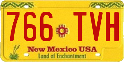 NM license plate 766TVH