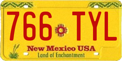 NM license plate 766TYL