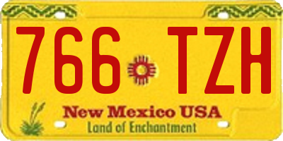 NM license plate 766TZH