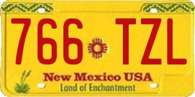 NM license plate 766TZL