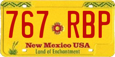 NM license plate 767RBP