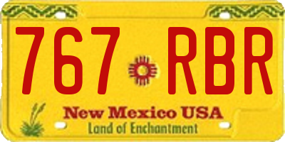 NM license plate 767RBR