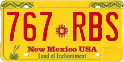 NM license plate 767RBS