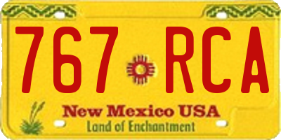 NM license plate 767RCA