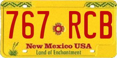 NM license plate 767RCB