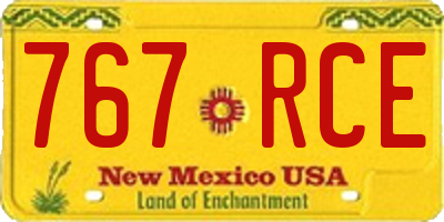 NM license plate 767RCE
