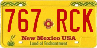 NM license plate 767RCK
