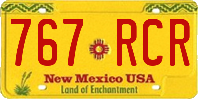 NM license plate 767RCR