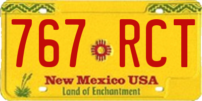 NM license plate 767RCT
