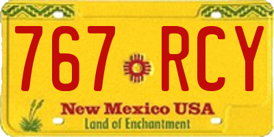 NM license plate 767RCY