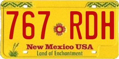NM license plate 767RDH