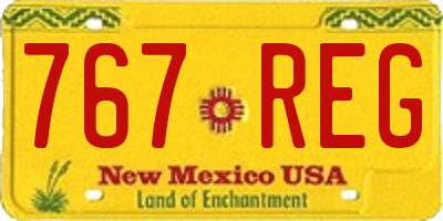 NM license plate 767REG