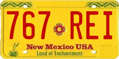 NM license plate 767REI