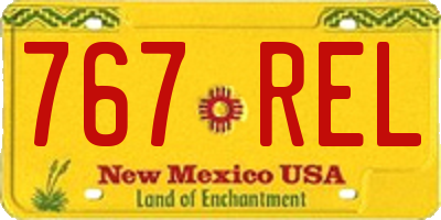 NM license plate 767REL