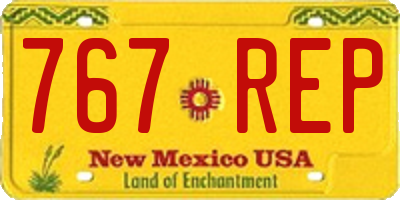 NM license plate 767REP
