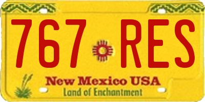 NM license plate 767RES