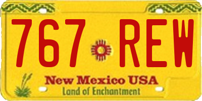 NM license plate 767REW