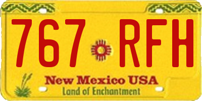 NM license plate 767RFH