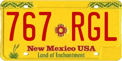 NM license plate 767RGL