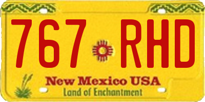 NM license plate 767RHD