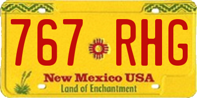 NM license plate 767RHG