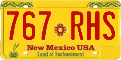 NM license plate 767RHS