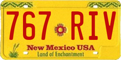 NM license plate 767RIV