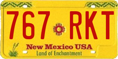 NM license plate 767RKT