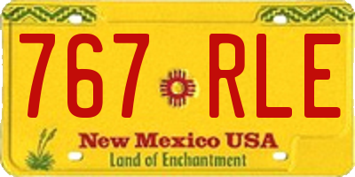 NM license plate 767RLE