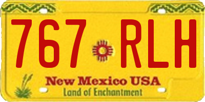 NM license plate 767RLH