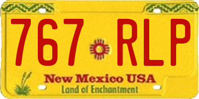 NM license plate 767RLP