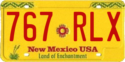 NM license plate 767RLX
